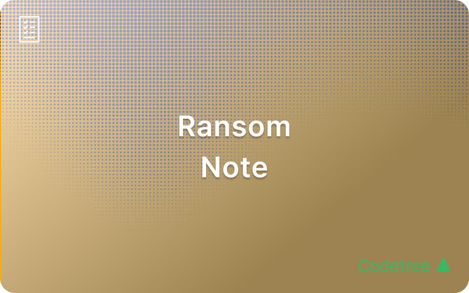Interview Problem Explained: Ransom Note (LeetCode 383, String Manipulation & Counting Array)